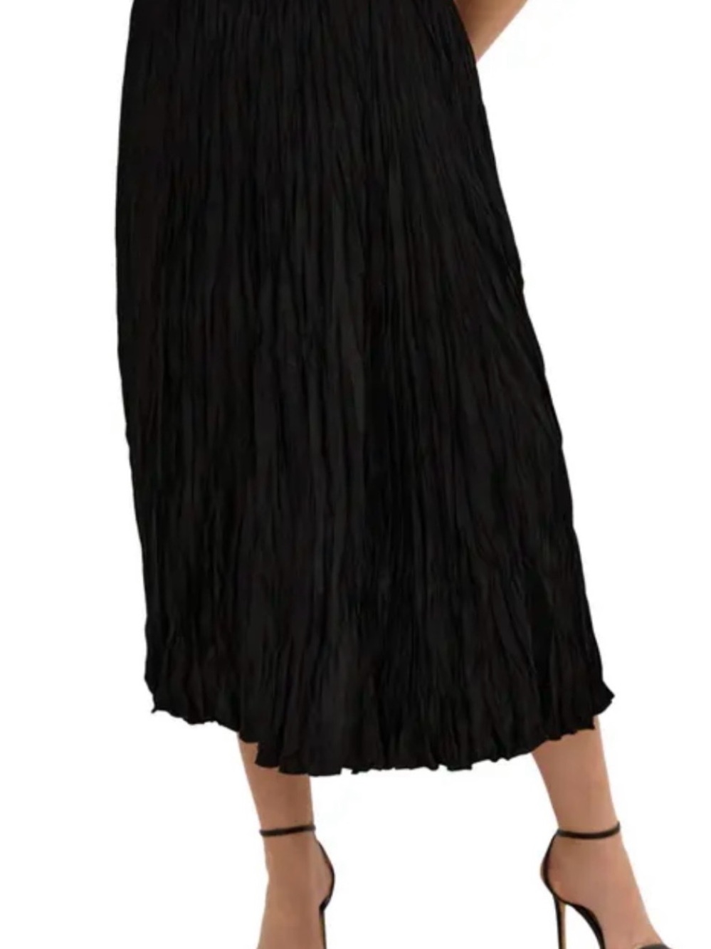 NWT Margaret O'Leary Black Pleated Asymmetrical Midi Skirt Size M $250